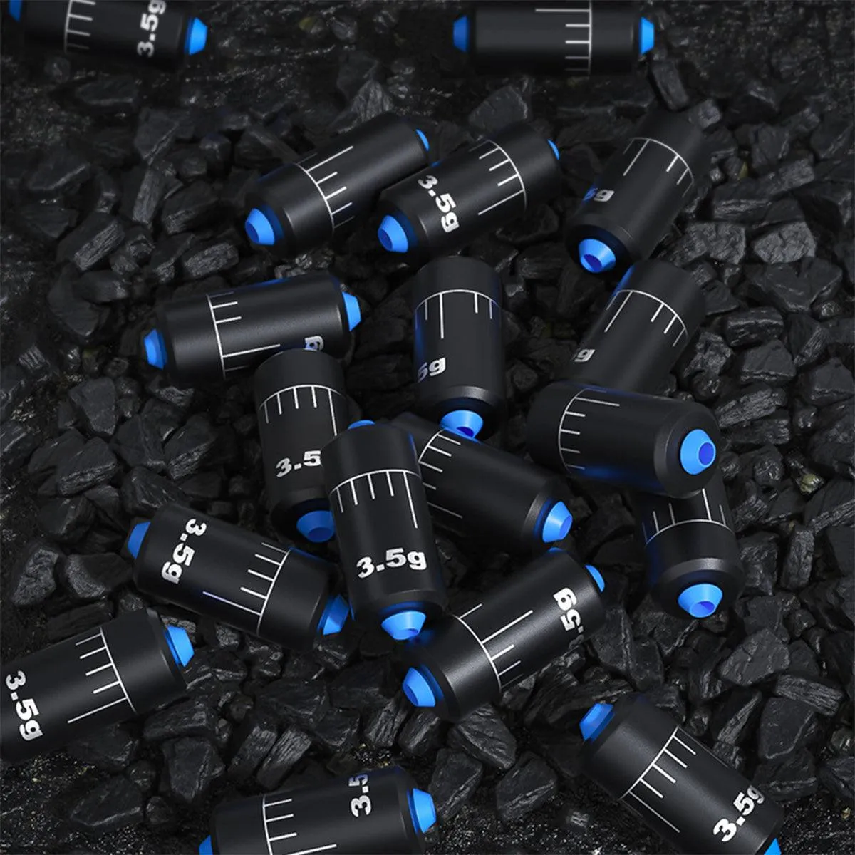 100pcs Graduated Soft Core Fishing Lead Sinkers Quick Drop Weights Tackle Set