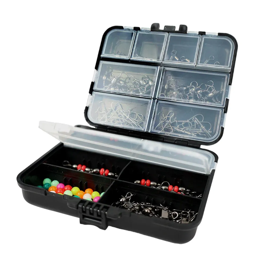 140pcs Fishing Set Boxed Pins Fishing Accessories Kit Ball Bearing Fishing Swivels Fishing Snap Swivels Carp Fishing Accessories