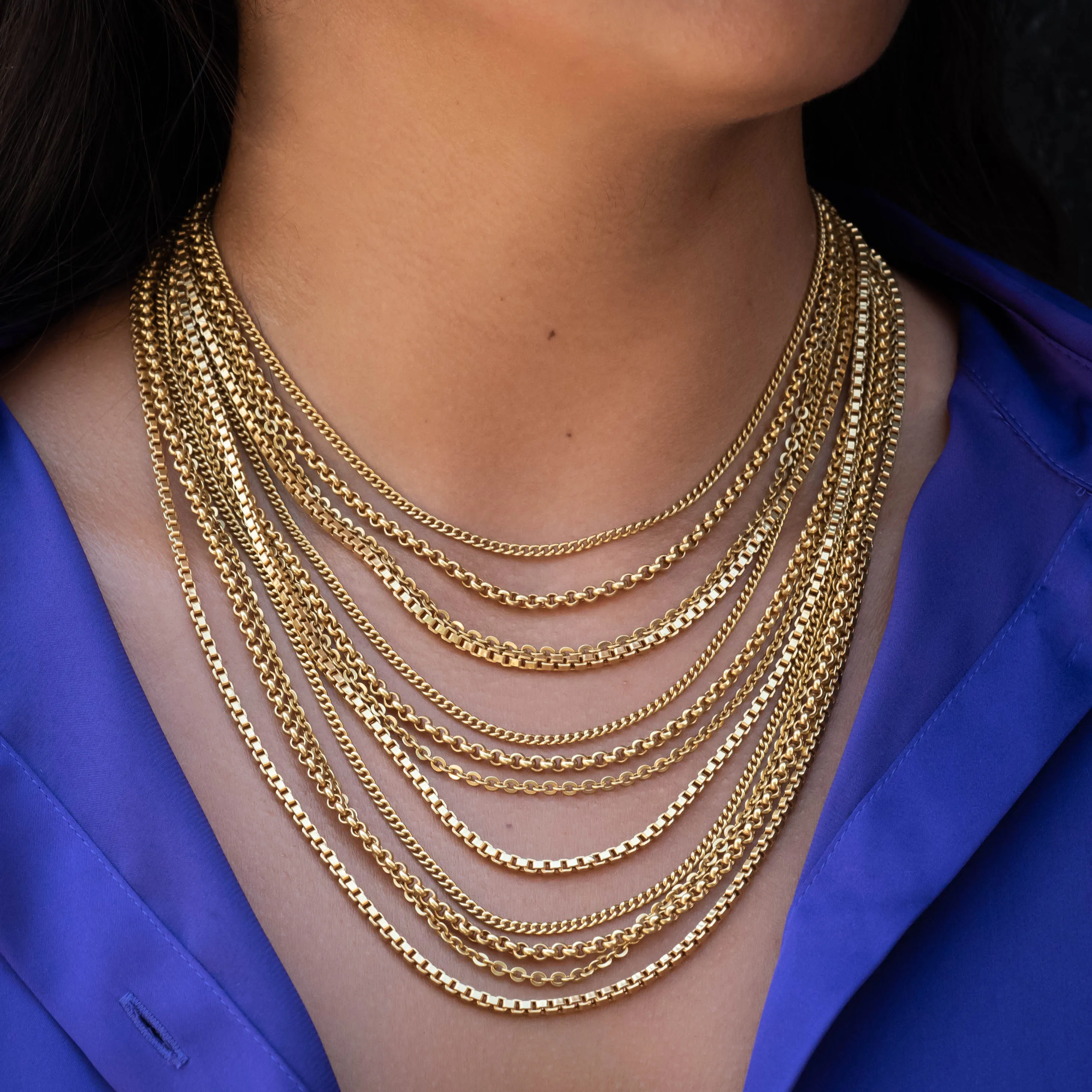 18 Karat Italian Multi-Strand Necklace