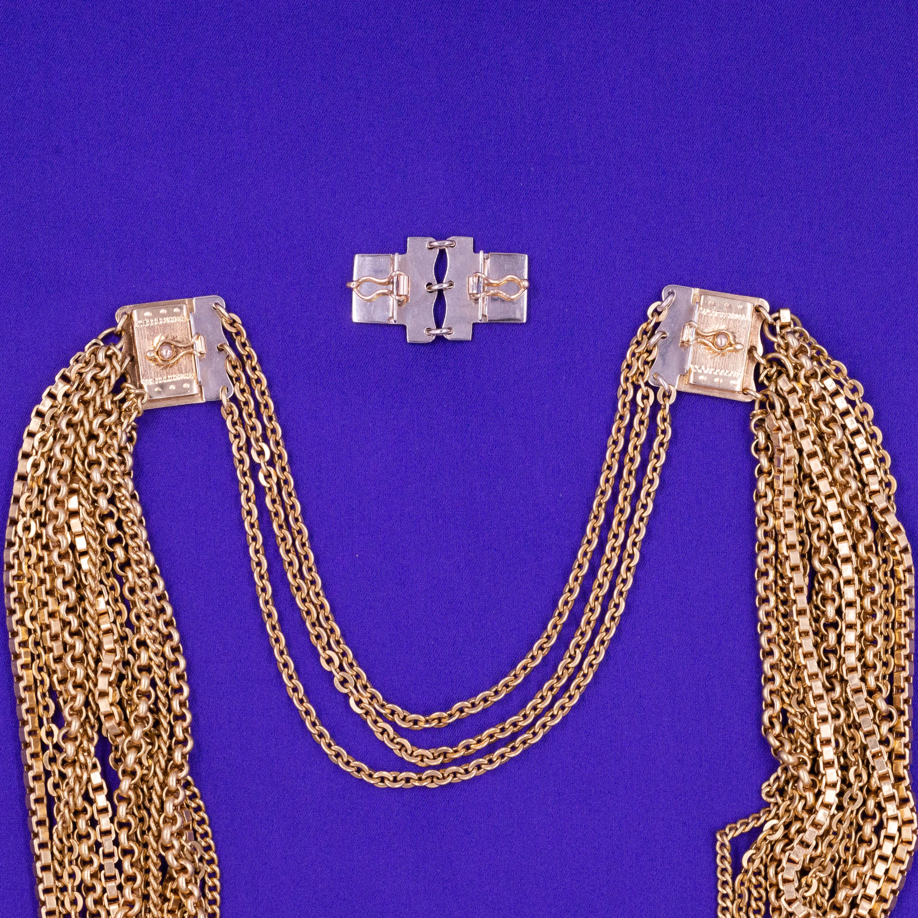 18 Karat Italian Multi-Strand Necklace