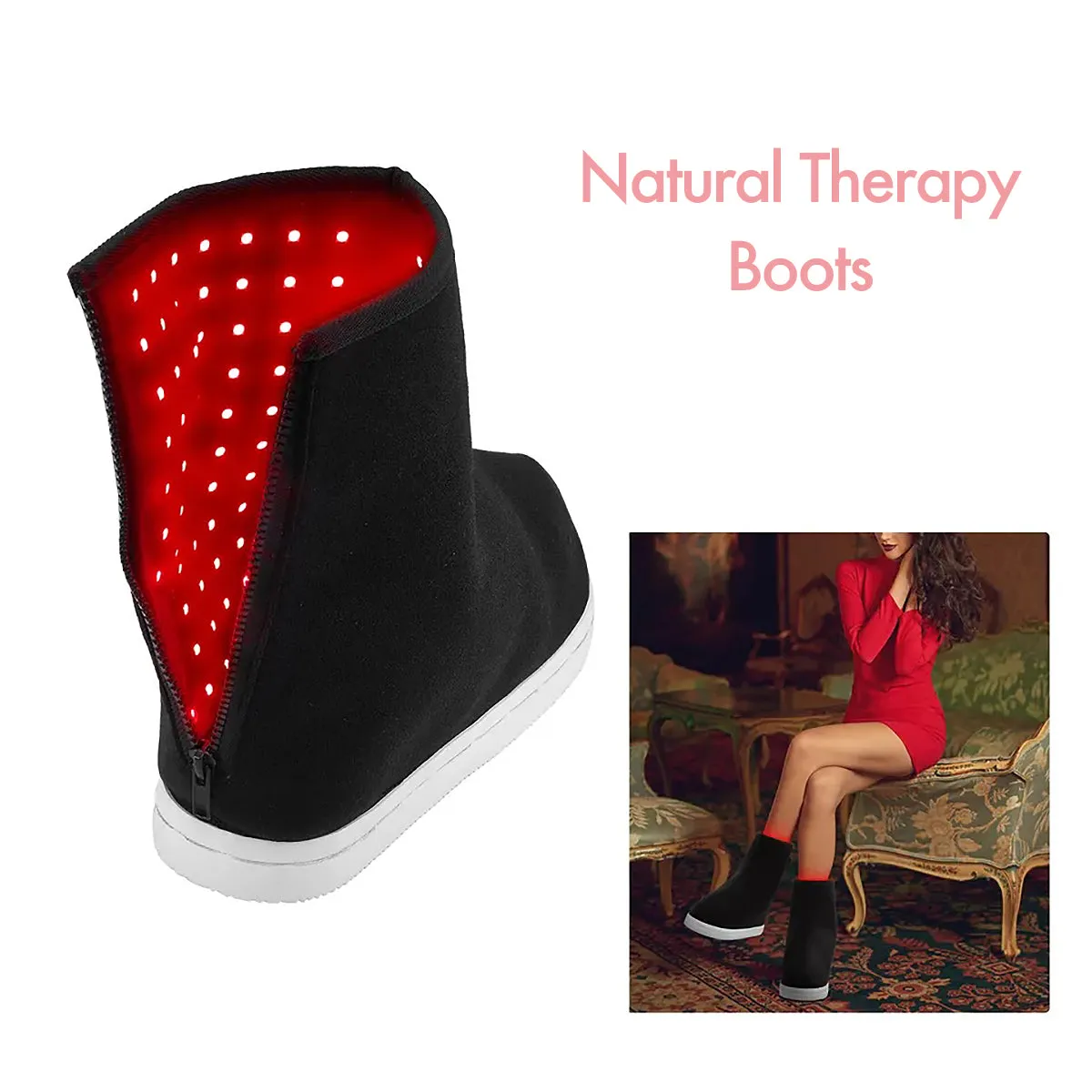 2023 Lukirch® Medical Grade Red & Infrared Light Therapy Boot Shoe 660nm, 850nm