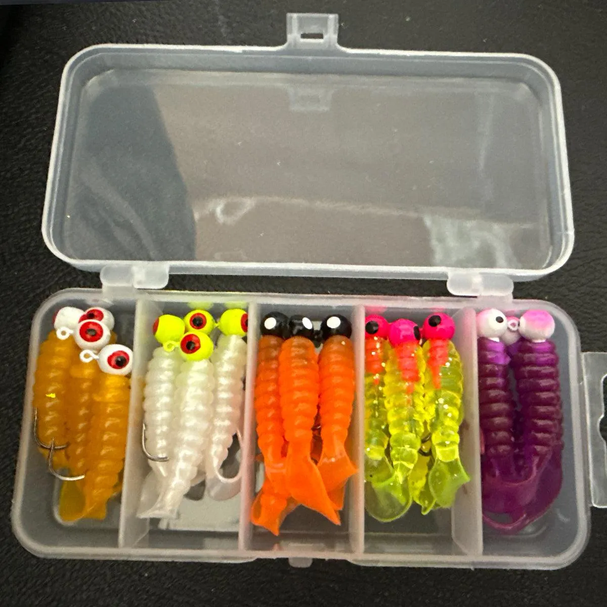 20PCS Soft Fishing Lures Bionic Worm Artificial Bait for Bass Trout Freshwater