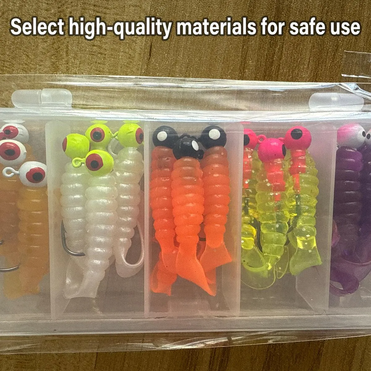 20PCS Soft Fishing Lures Bionic Worm Artificial Bait for Bass Trout Freshwater
