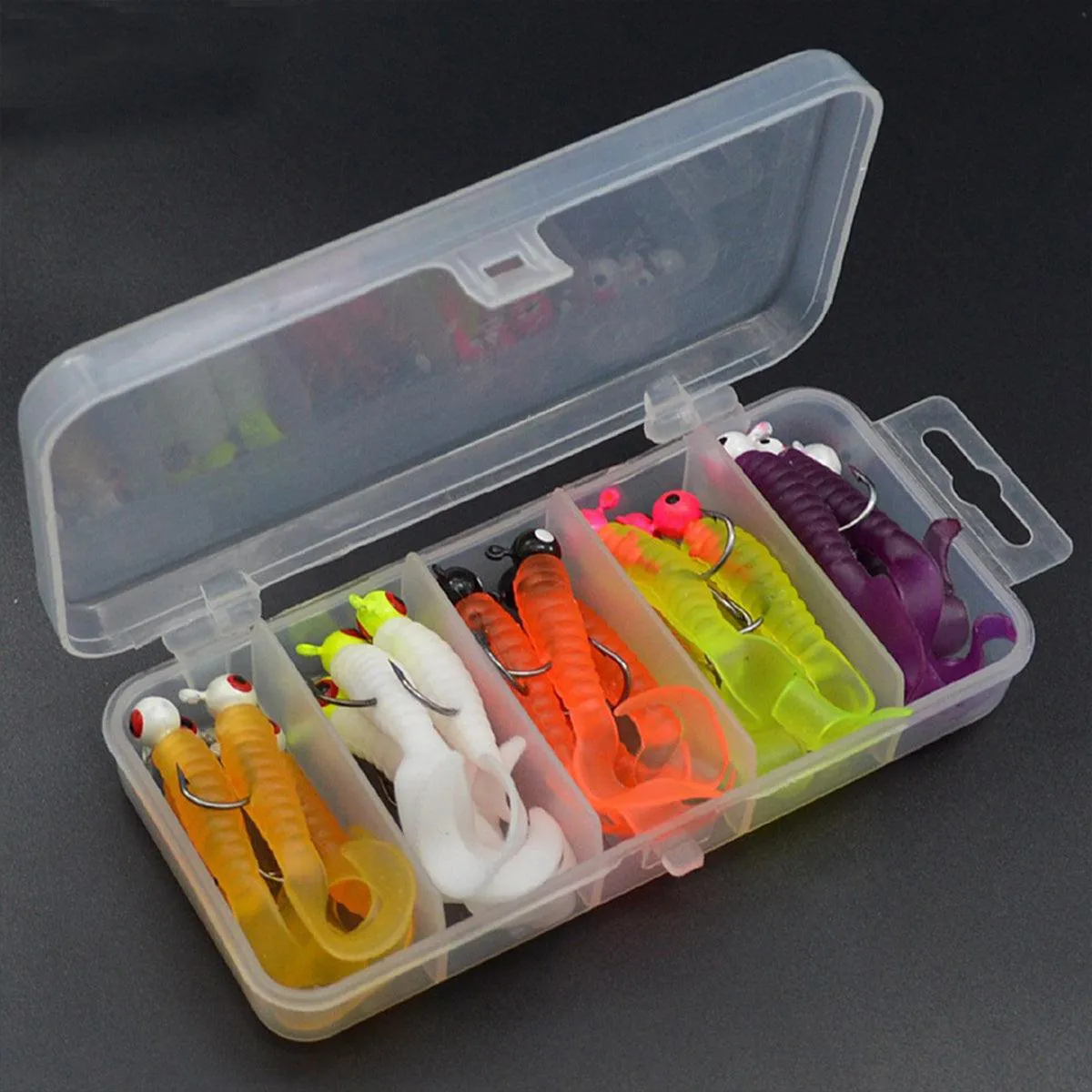20PCS Soft Fishing Lures Bionic Worm Artificial Bait for Bass Trout Freshwater