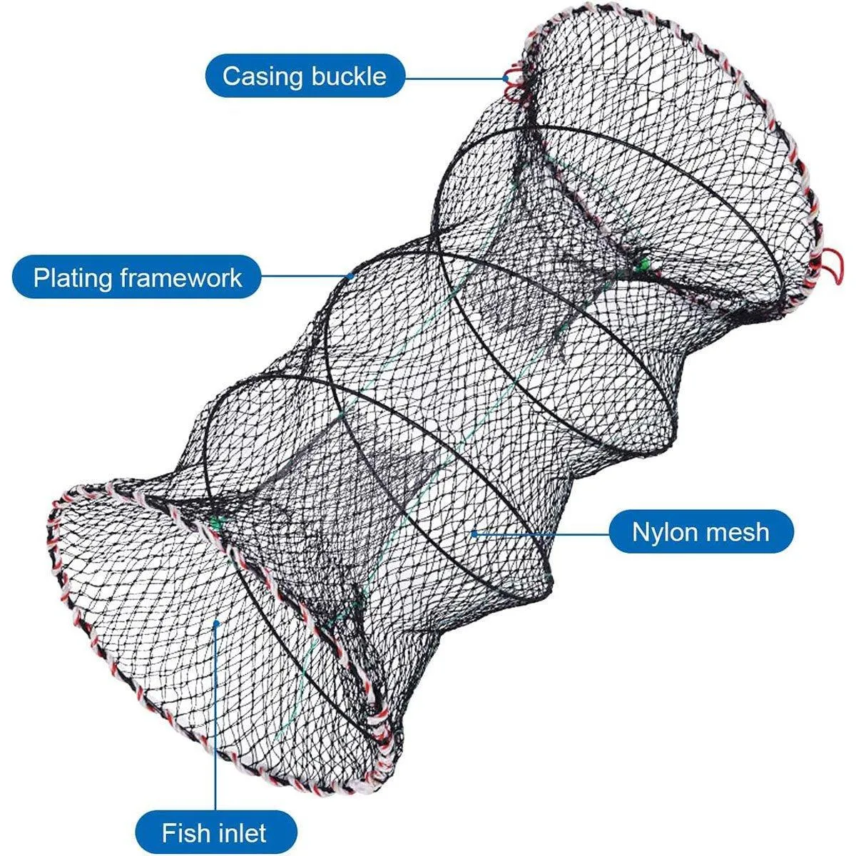 2PCS Shrimp Crab Lobster Fishing Net Fish Trap Cage for Carp Crucian Breeding