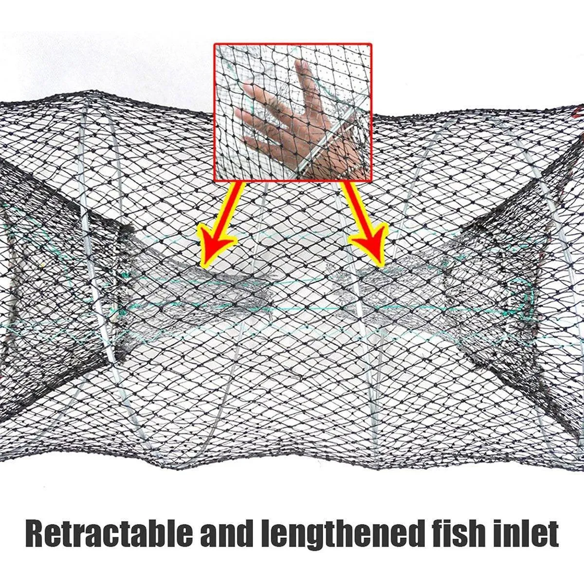 2PCS Shrimp Crab Lobster Fishing Net Fish Trap Cage for Carp Crucian Breeding