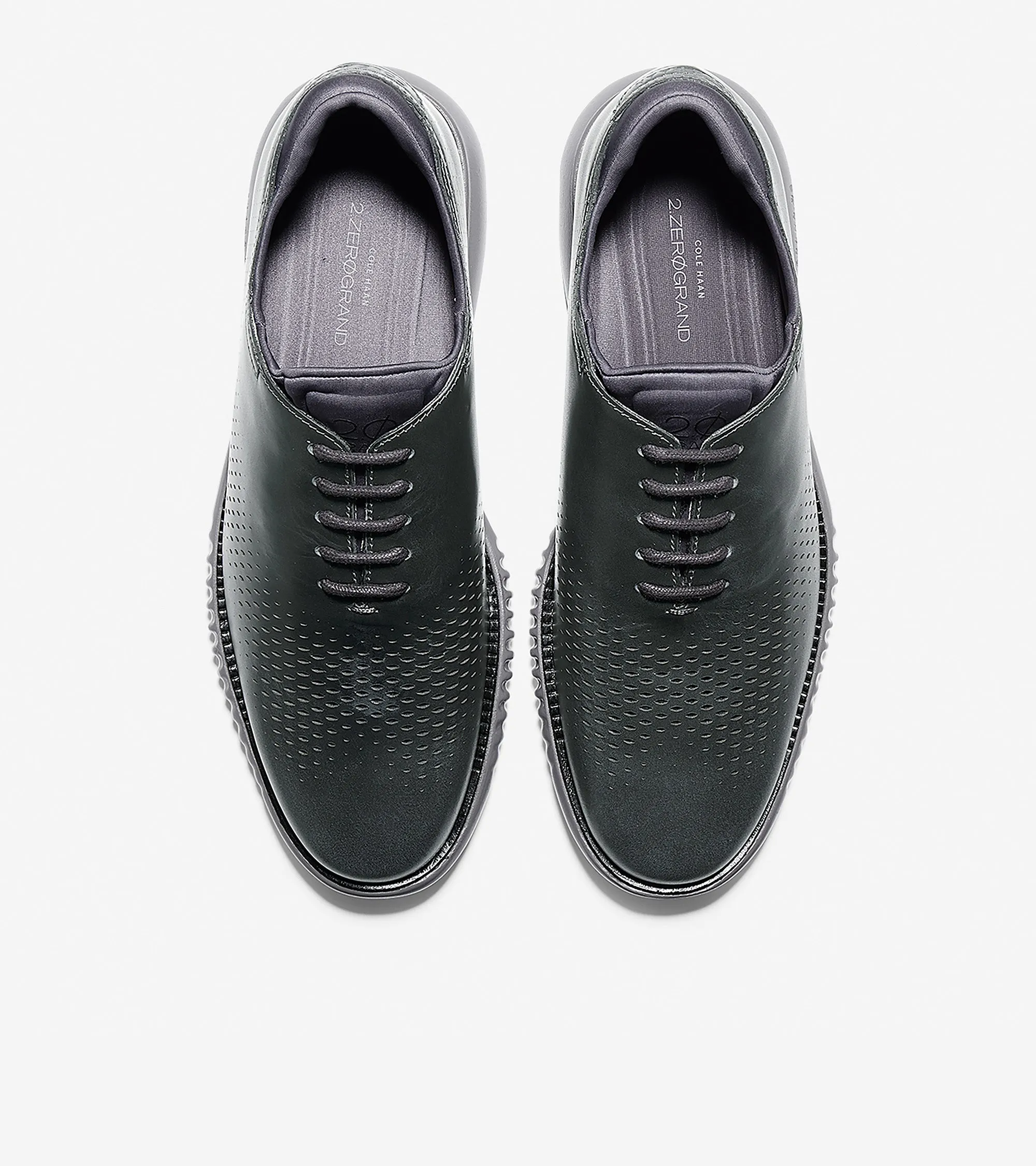 2.ZERØGRAND Lined Laser Wingtip Oxford