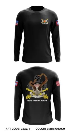 3-319 Airborne Field Artillery Regiment Charlie Battery Store 1 Core Men's LS Performance Tee - 74xmFF