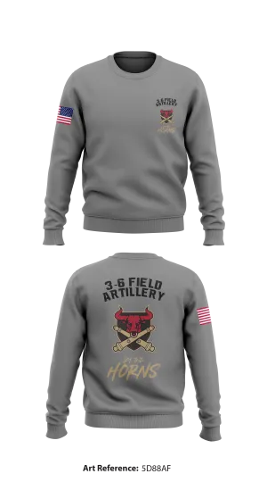 3-6 field artillery  Store 1 Core Men's Crewneck Performance Sweatshirt - 5D88aF