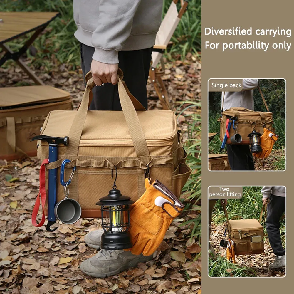 30L Large Camping Storage Bag with Collapsible Design and Waterproof Bottom