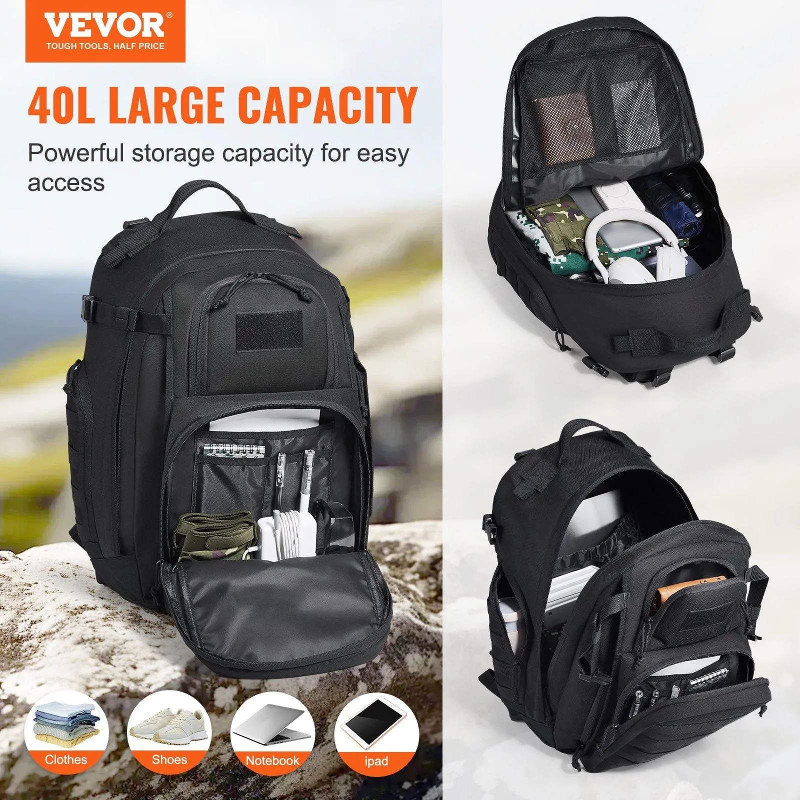 40L Tactical Travel Backpack