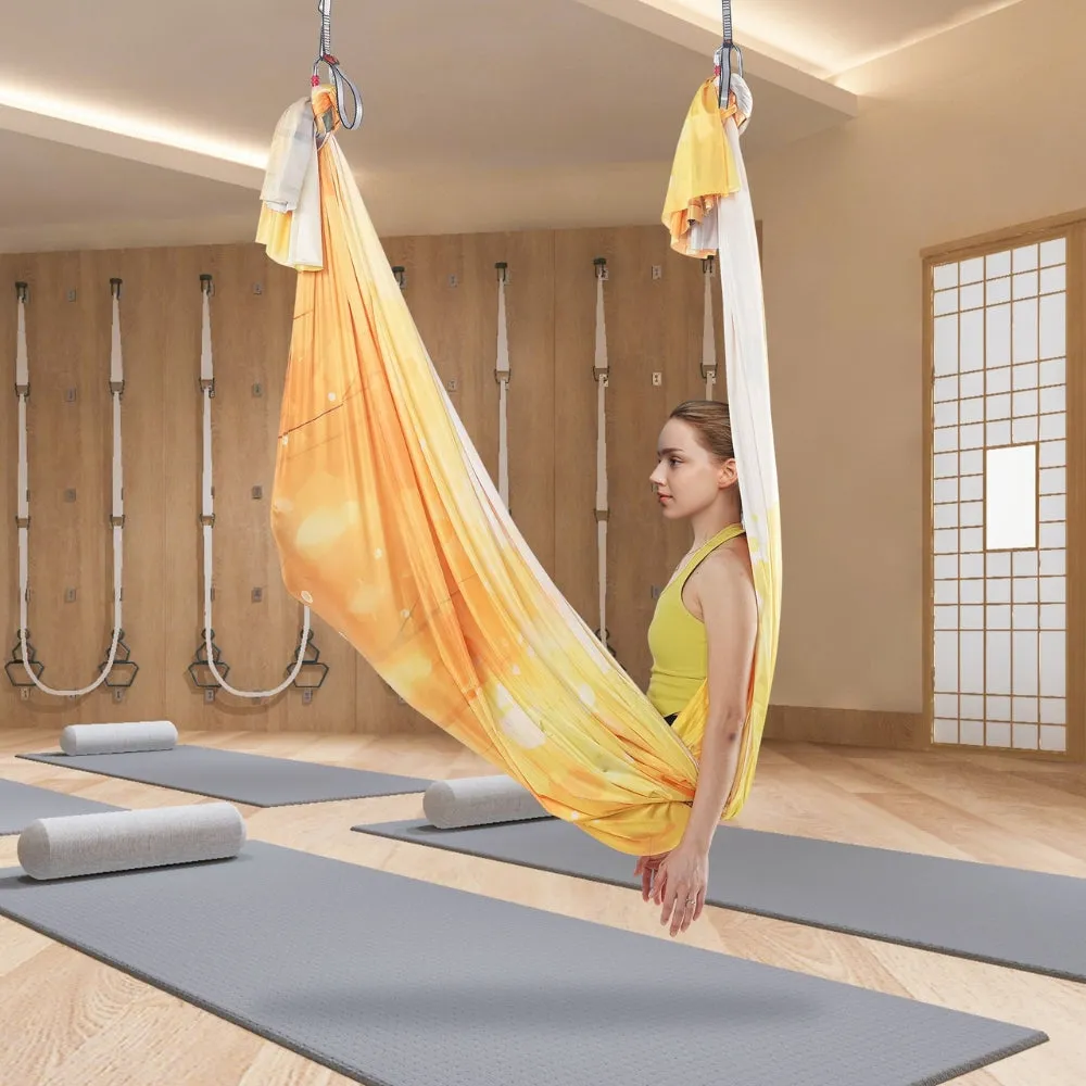 5.5 Yards Aerial Yoga Hammock & Swing Nylon Fabric Full Rigging Hardware