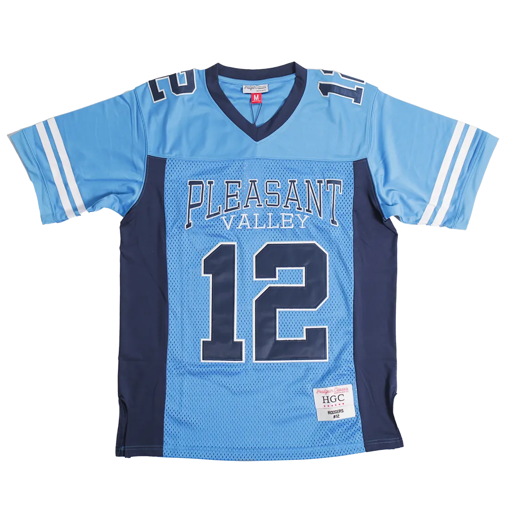 AARON RODGERS PLEASANT VALLEY HIGH SCHOOL FOOTBALL JERSEY (BLUE)