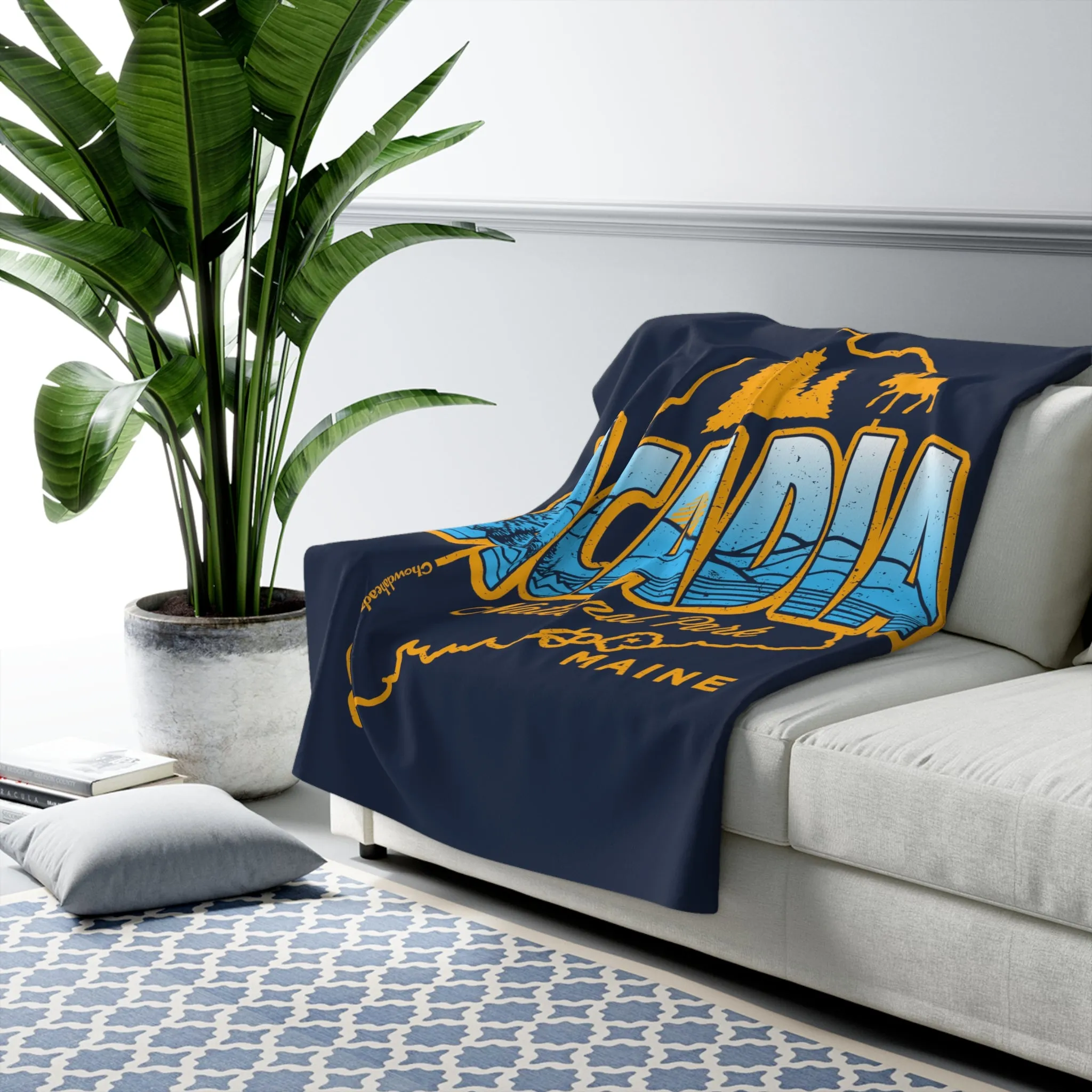 Acadia National Park Sherpa Fleece Blanket