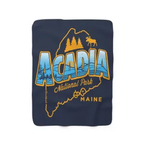 Acadia National Park Sherpa Fleece Blanket
