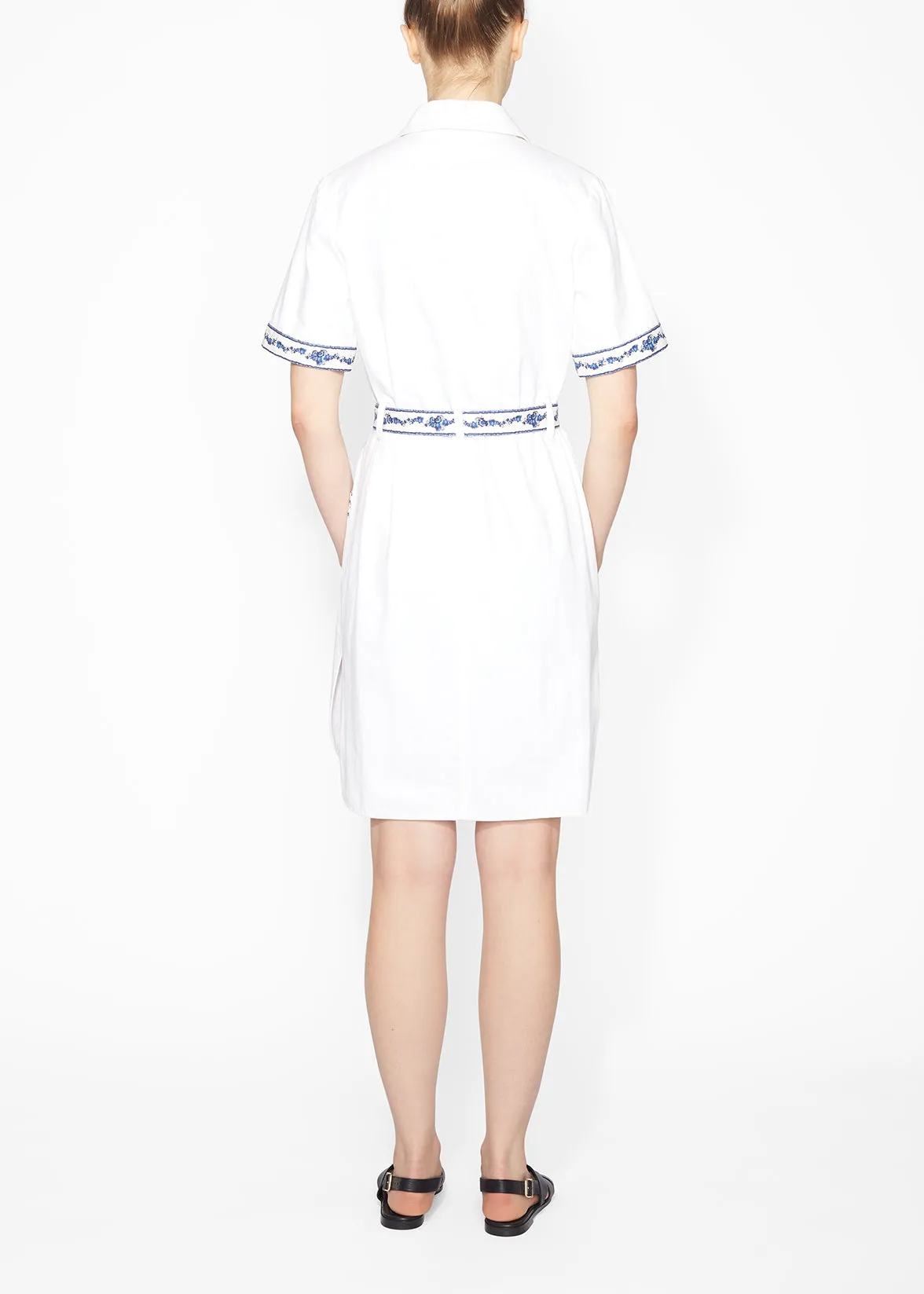 Adam Lippes Patch Pocket Dress In Printed Twill