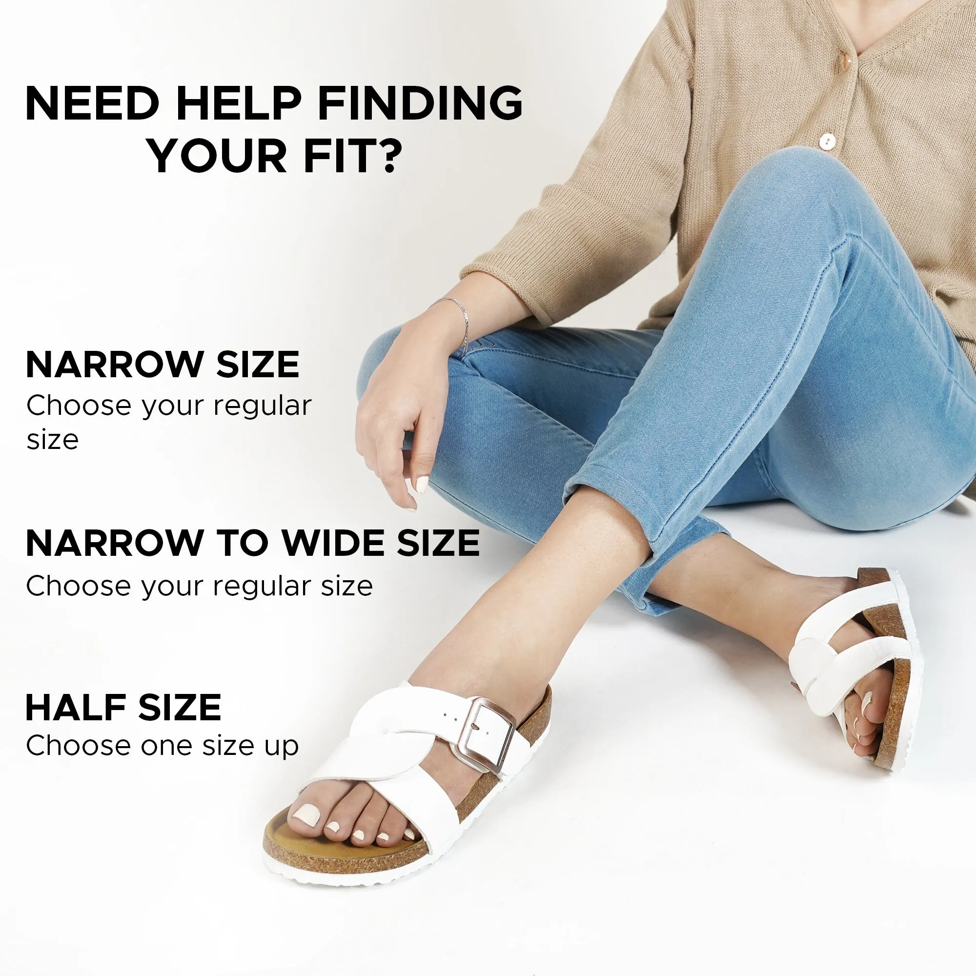 Aerothotic - Kai Cork Recovery Slides for Women Cross Strappy Slip-on Casual
