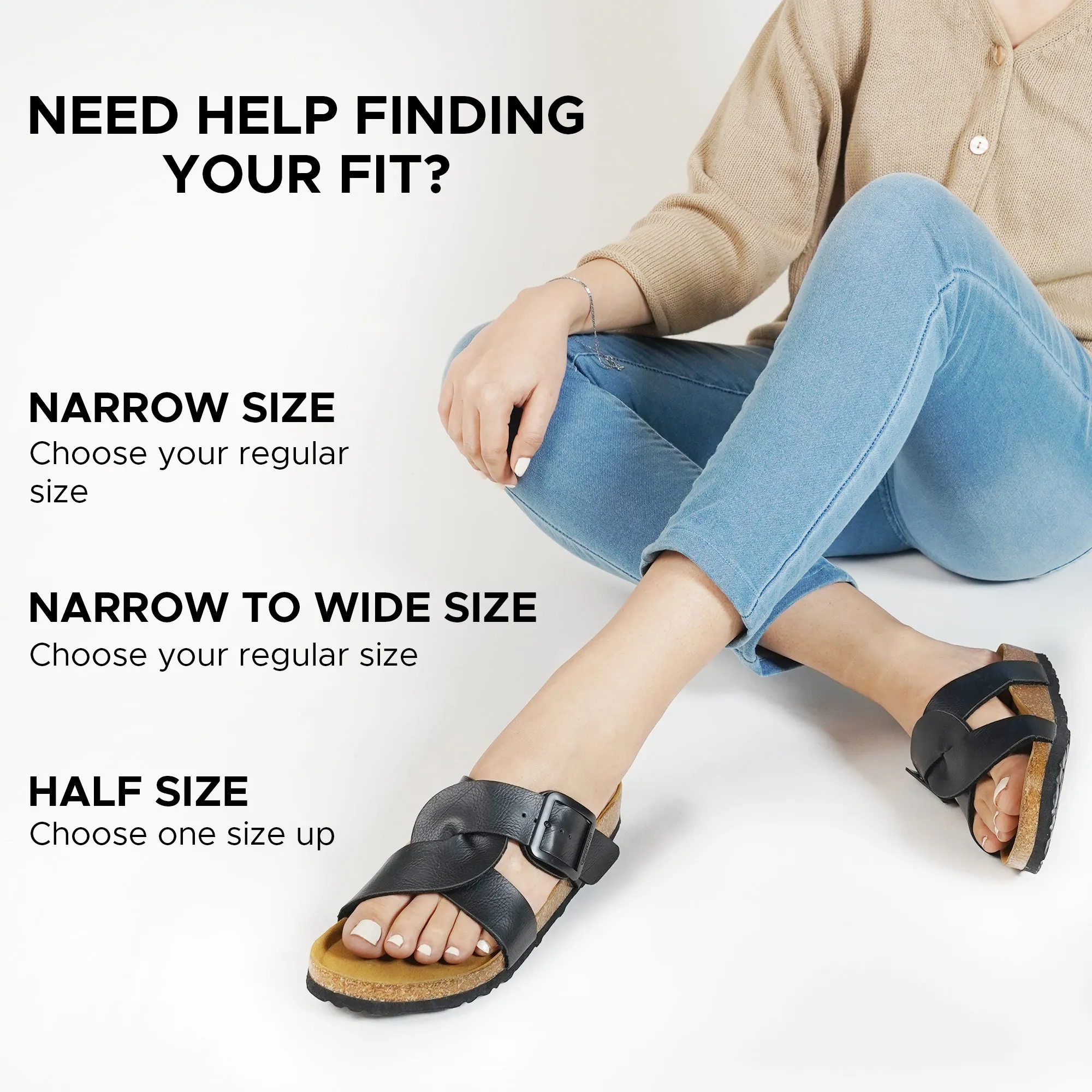 Aerothotic - Kai Cork Recovery Slides for Women Cross Strappy Slip-on Casual