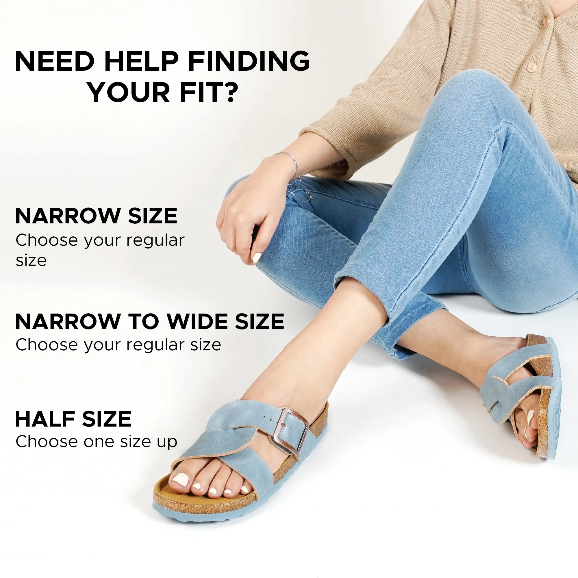 Aerothotic - Kai Cork Recovery Slides for Women Cross Strappy Slip-on Casual