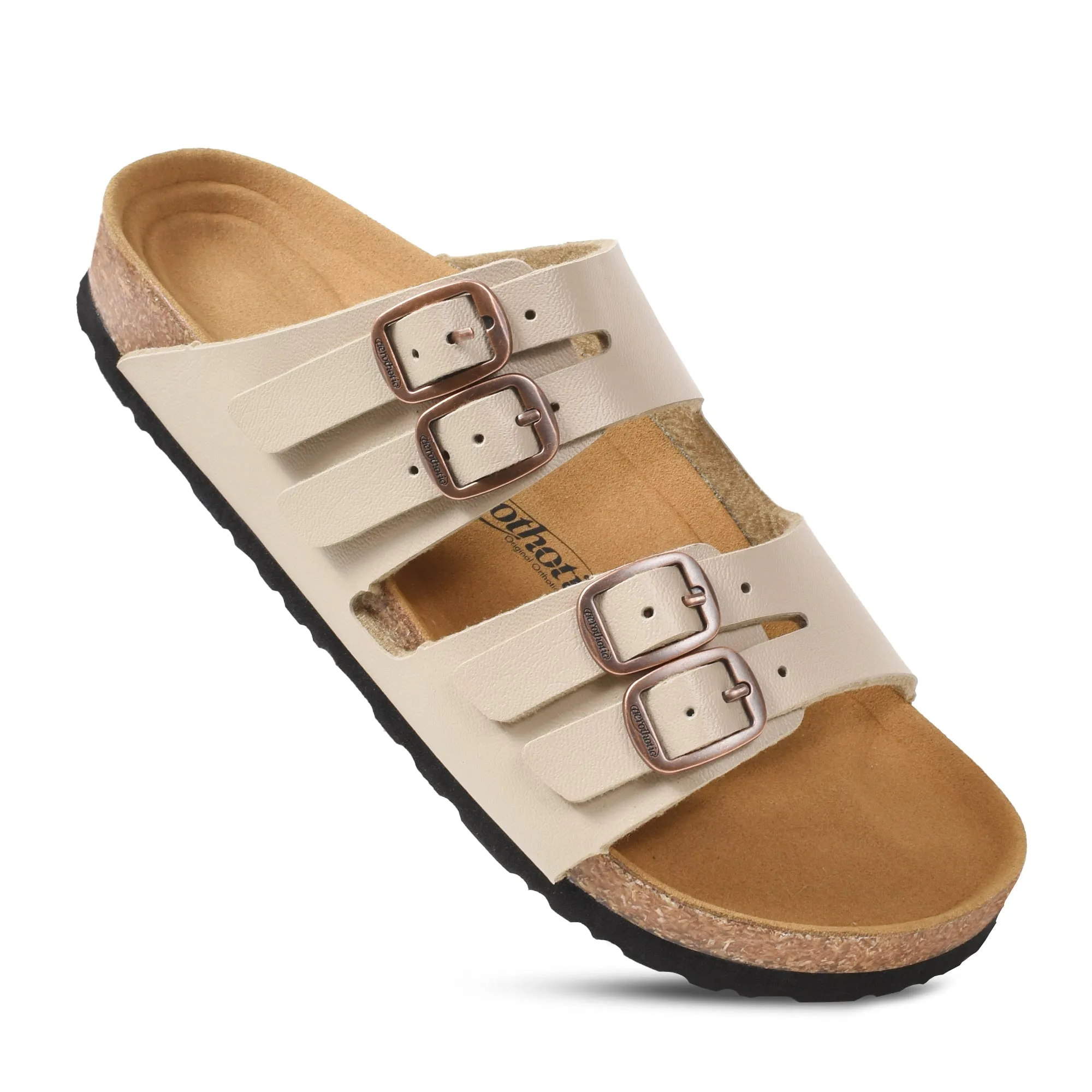 Aerothotic- Willow Footbed Double Straps with Adjustable Buckle Slip on For Women