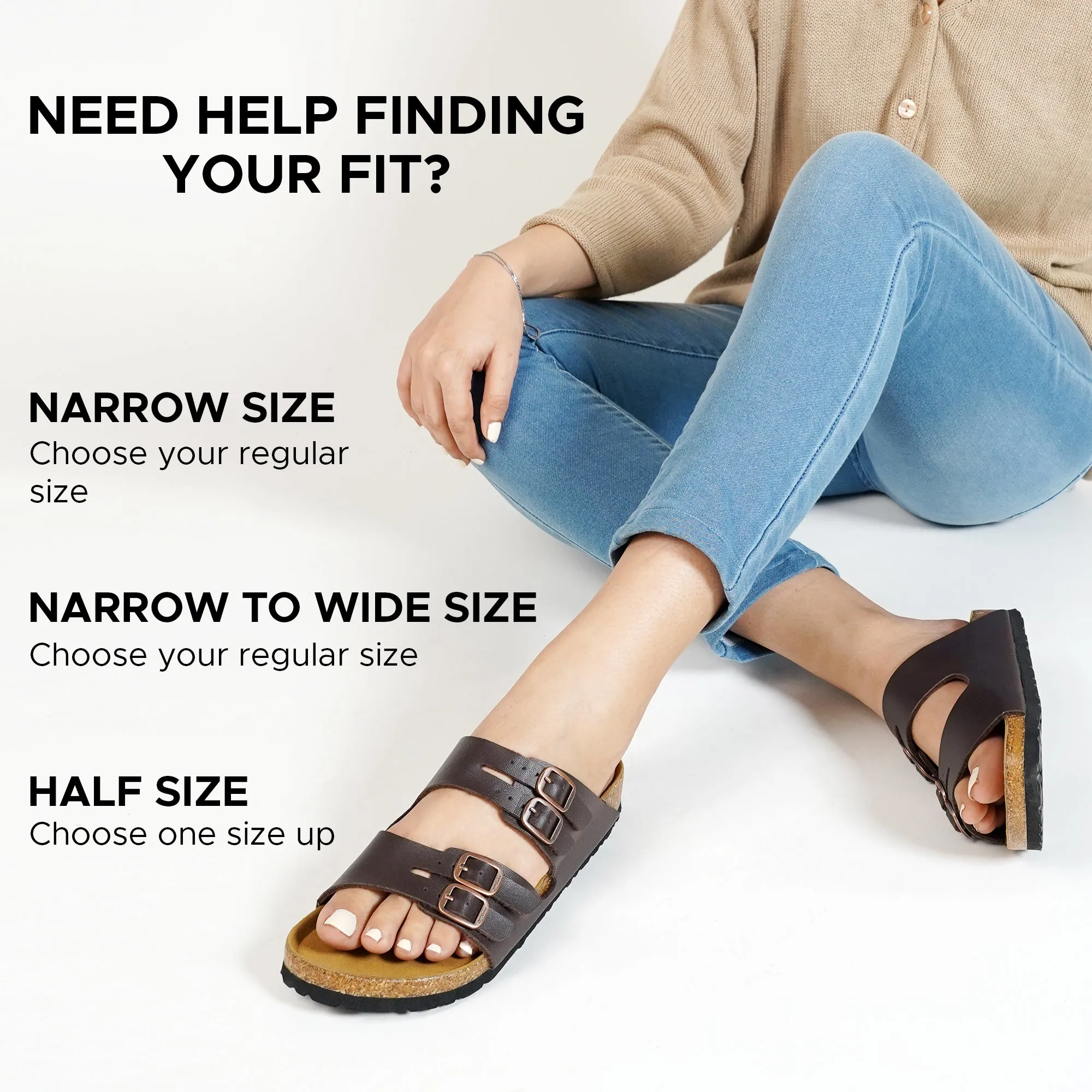 Aerothotic- Willow Footbed Double Straps with Adjustable Buckle Slip on For Women
