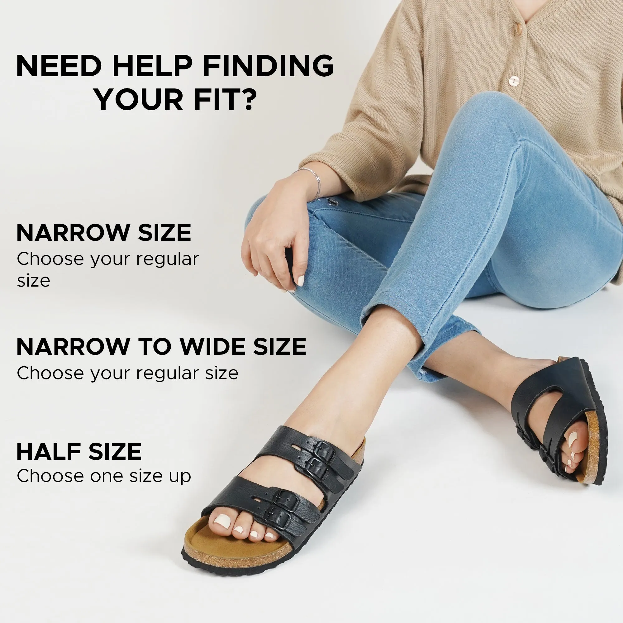 Aerothotic- Willow Footbed Double Straps with Adjustable Buckle Slip on For Women