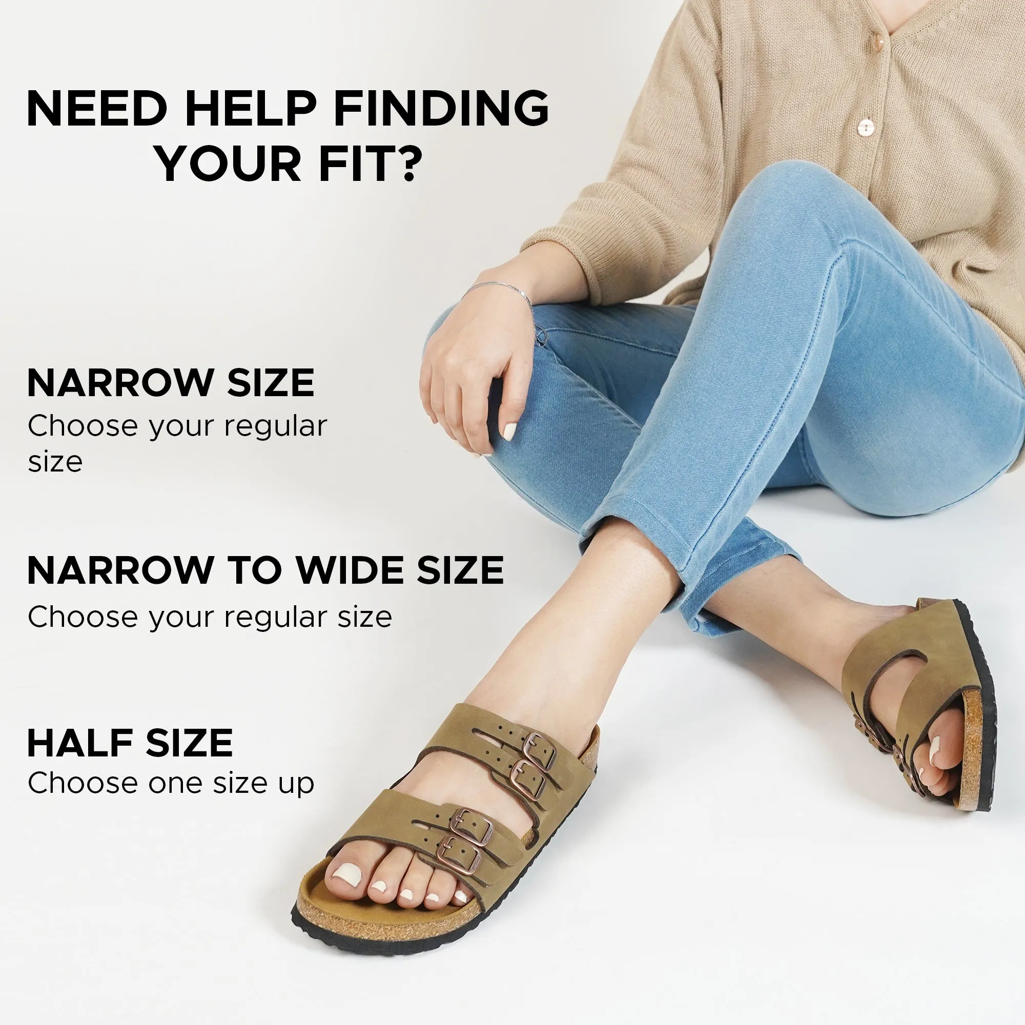 Aerothotic- Willow Footbed Double Straps with Adjustable Buckle Slip on For Women