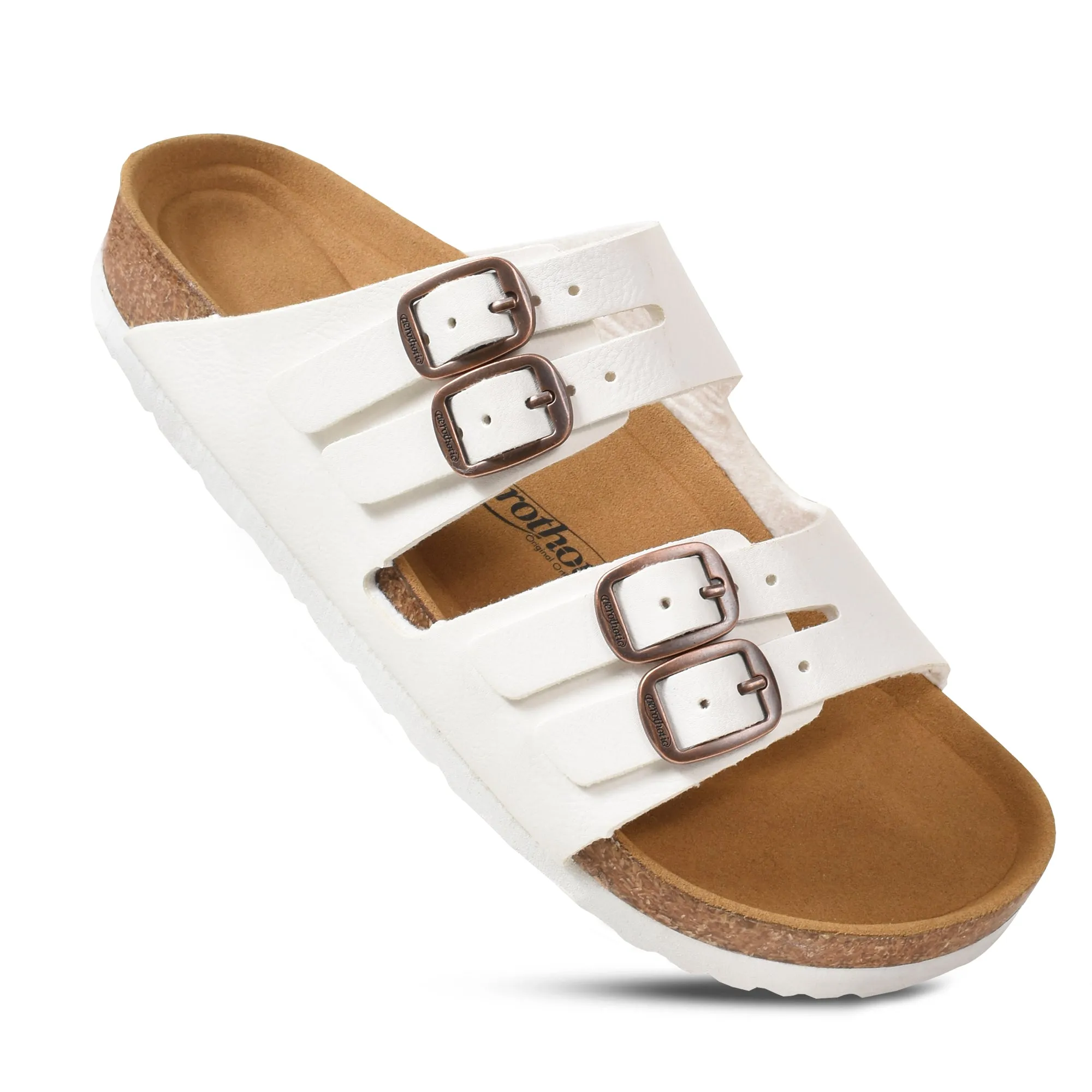 Aerothotic- Willow Footbed Double Straps with Adjustable Buckle Slip on For Women