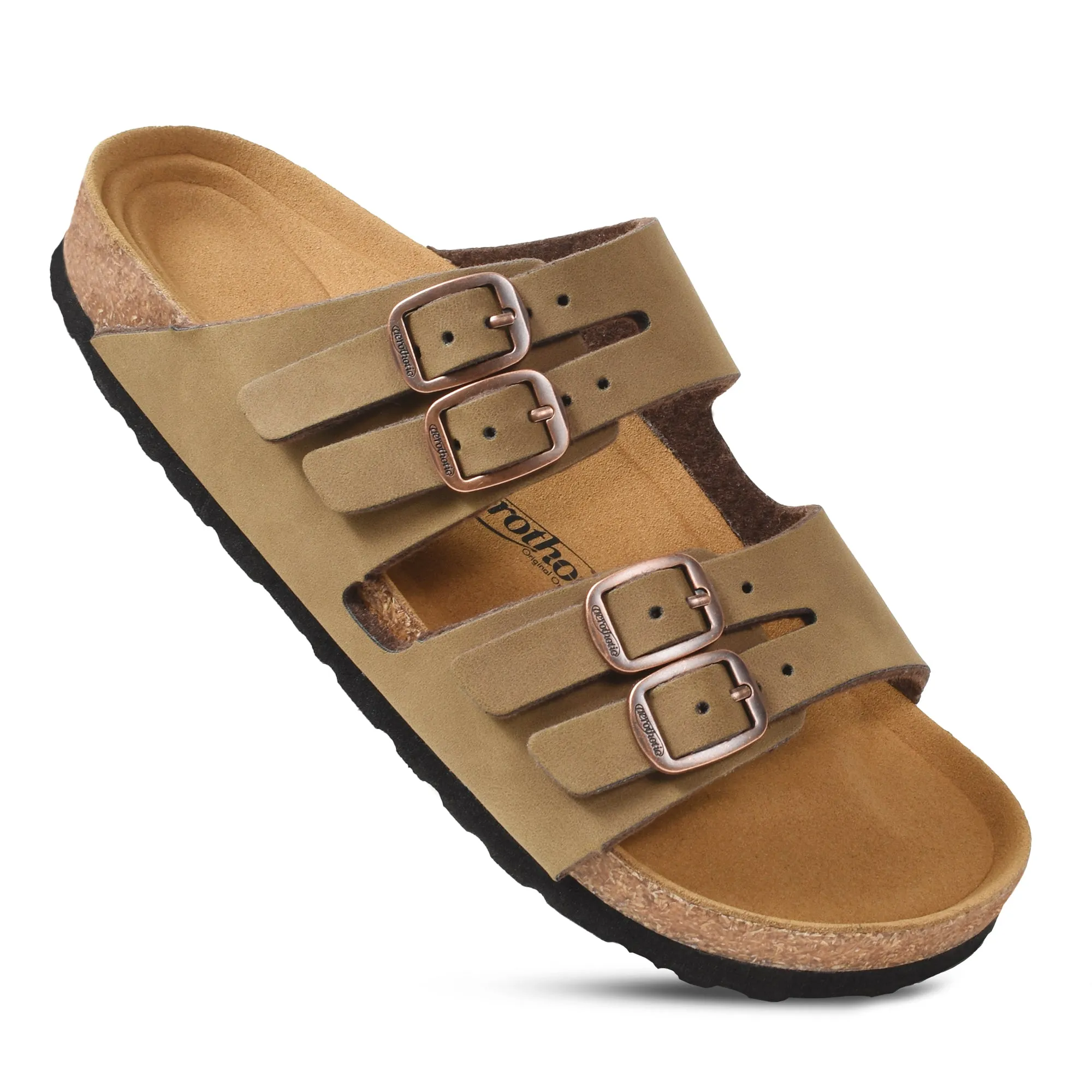 Aerothotic- Willow Footbed Double Straps with Adjustable Buckle Slip on For Women
