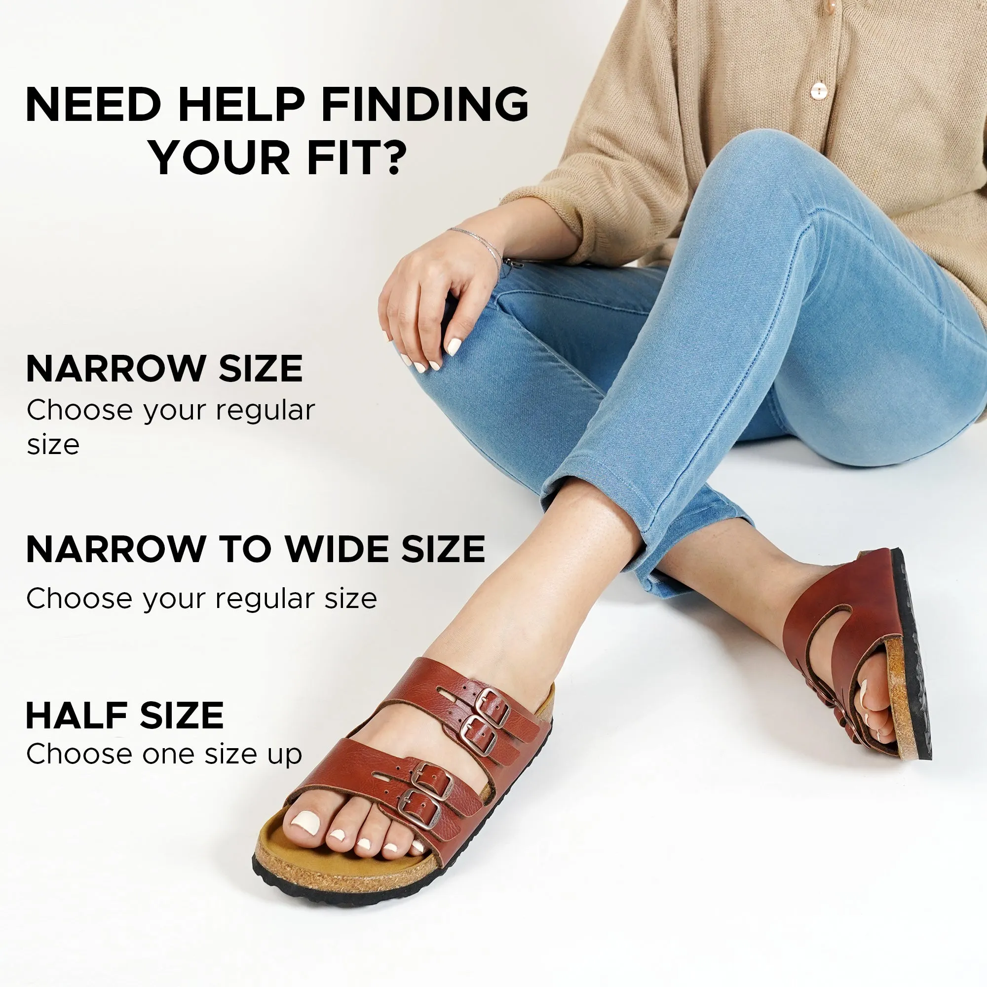 Aerothotic- Willow Footbed Double Straps with Adjustable Buckle Slip on For Women