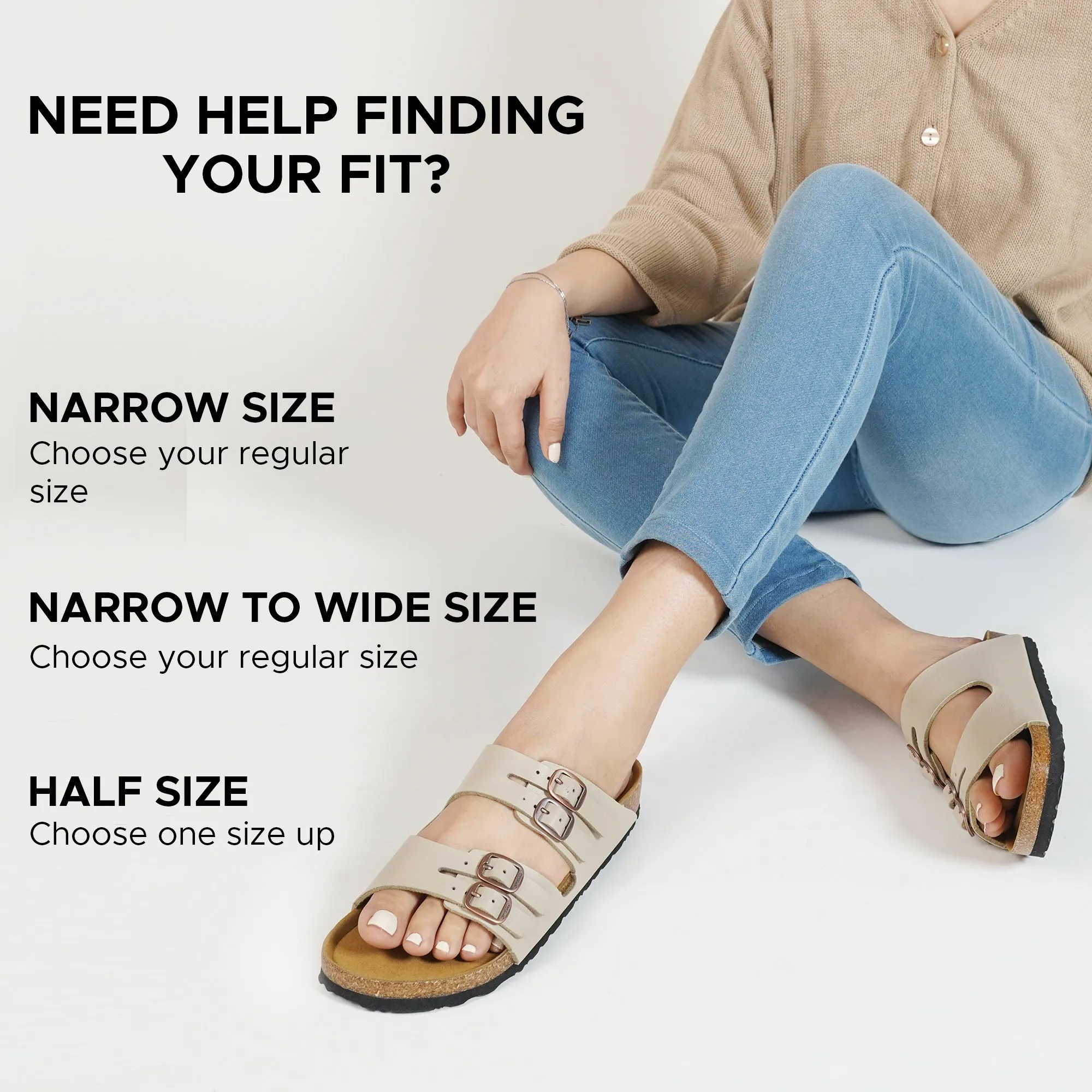 Aerothotic- Willow Footbed Double Straps with Adjustable Buckle Slip on For Women