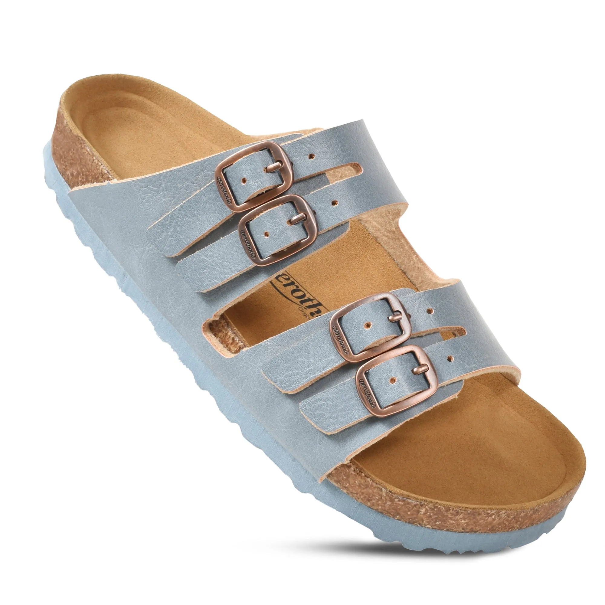 Aerothotic- Willow Footbed Double Straps with Adjustable Buckle Slip on For Women