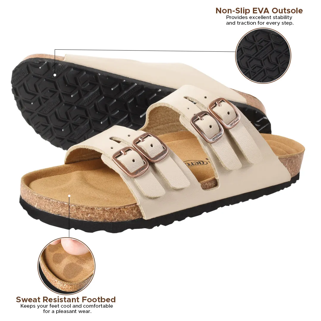 Aerothotic- Willow Footbed Double Straps with Adjustable Buckle Slip on For Women