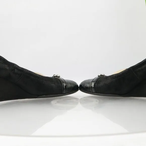 AGL Womens Pump Size 38.5 8.5 Black Leather Cap Toe Dress Shoe Italy Dress Shoe
