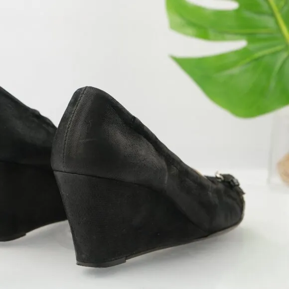 AGL Womens Pump Size 38.5 8.5 Black Leather Cap Toe Dress Shoe Italy Dress Shoe