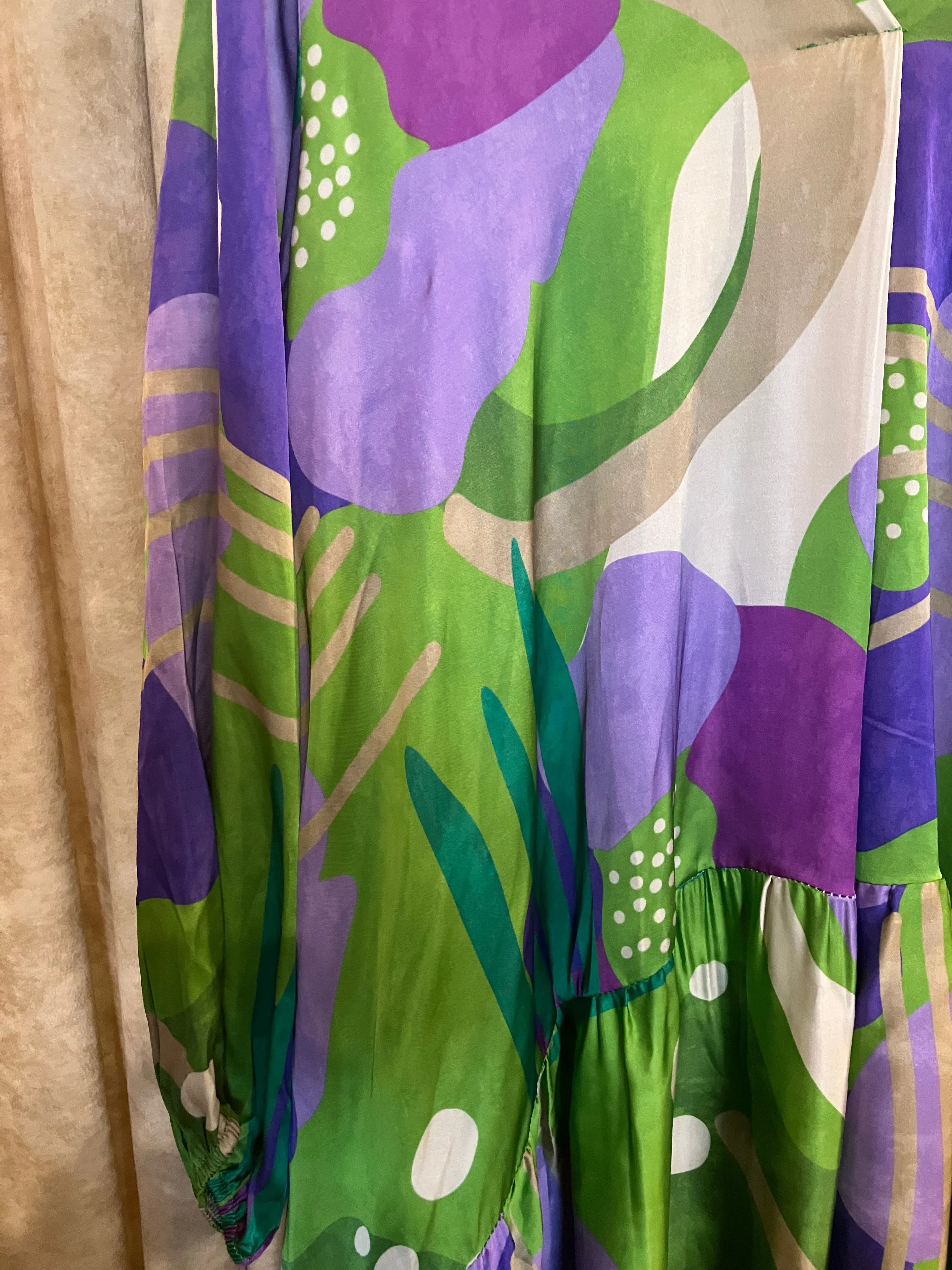 Alida geometric, printed midi dress ￼
