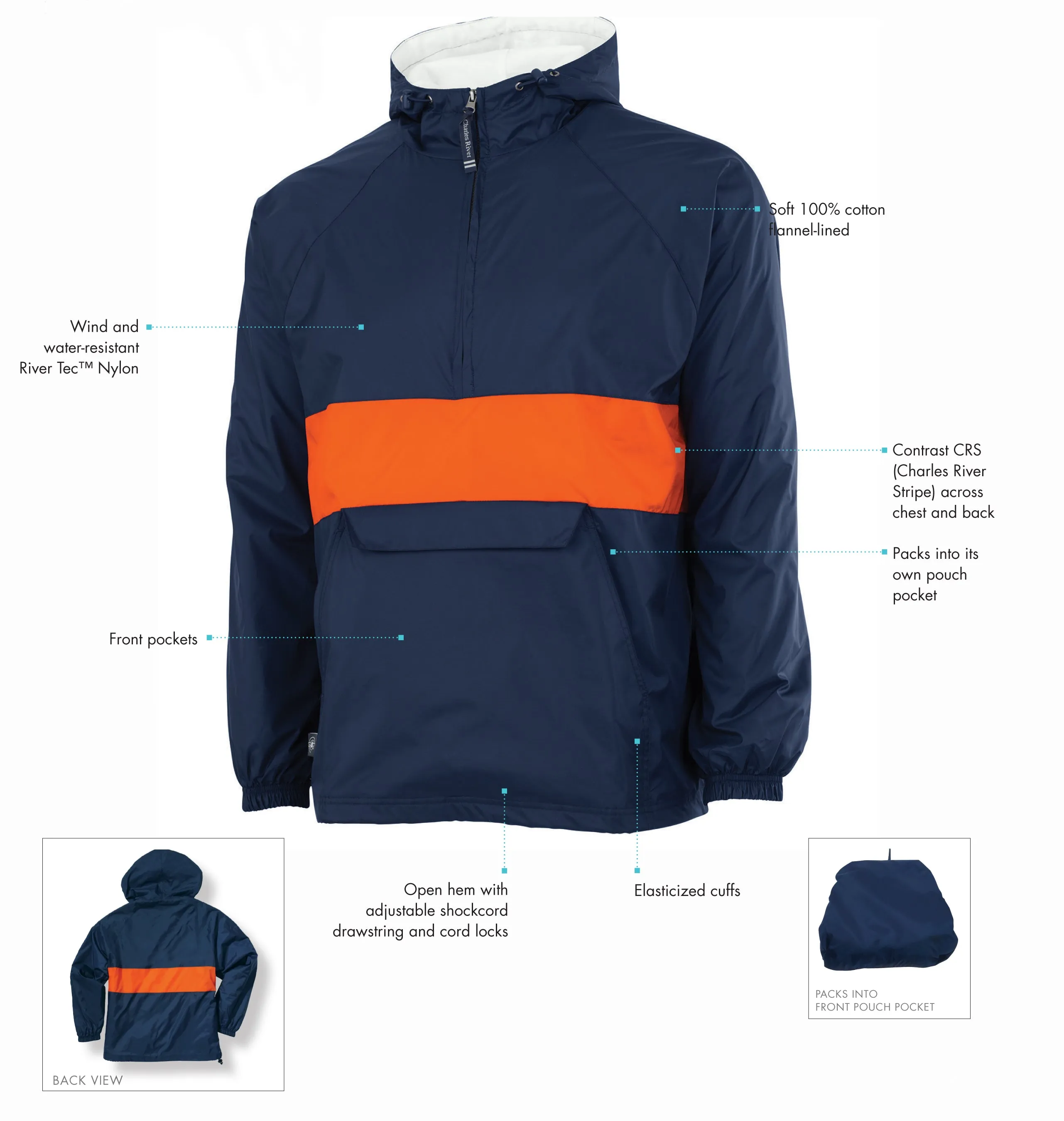 Alpha Gamma Rho Rugby Striped Lined Windbreaker