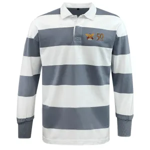 Atlanta Old White Rugby 50 Year Anniversary Classic Long Sleeve Hooped Rugby Jersey