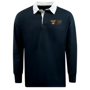 Atlanta Old White Rugby 50 Year Anniversary Classic Long Sleeve Solid Rugby Jersey