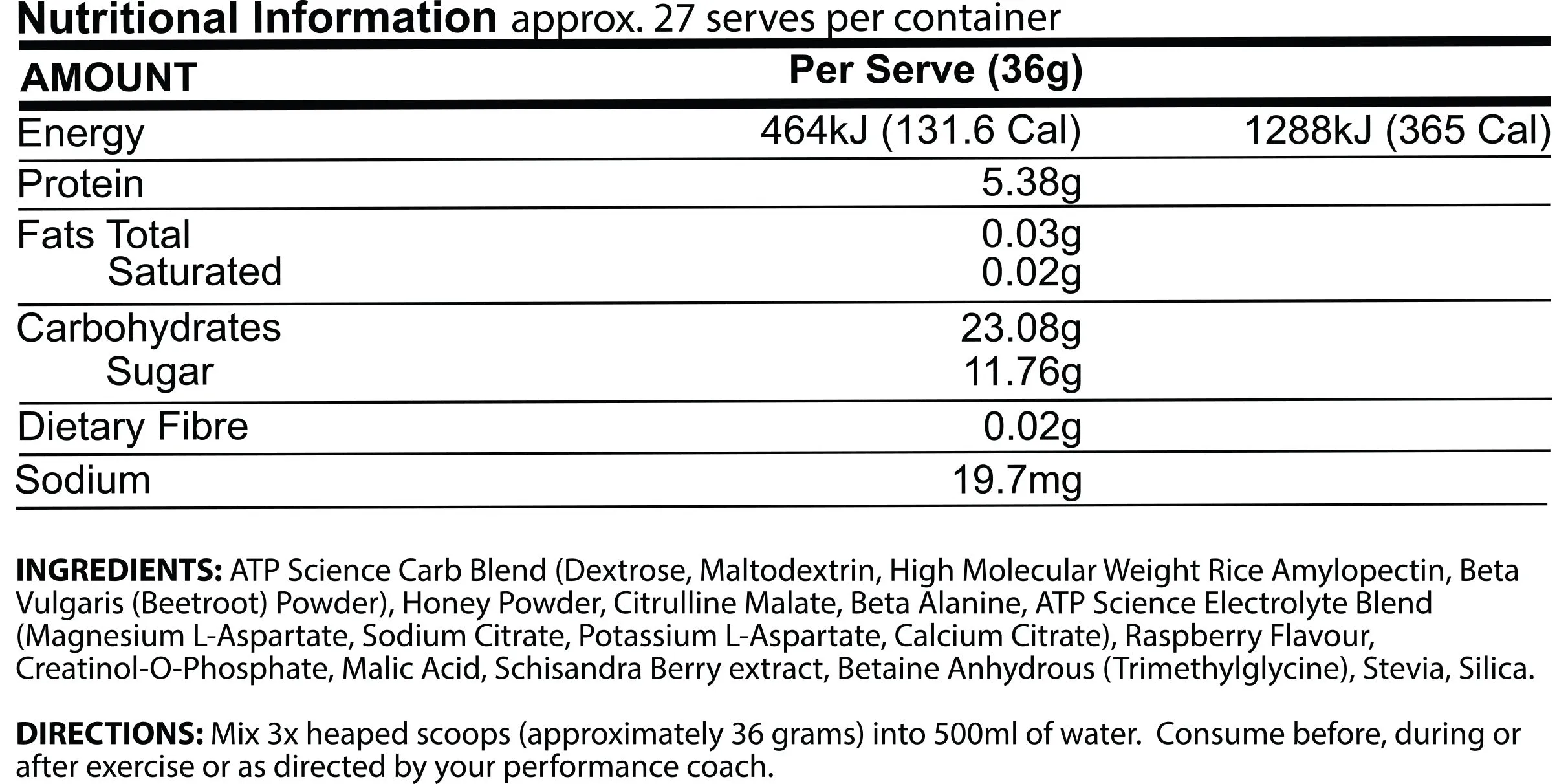 ATP Science Infrared NRG Wild Berry 1kg