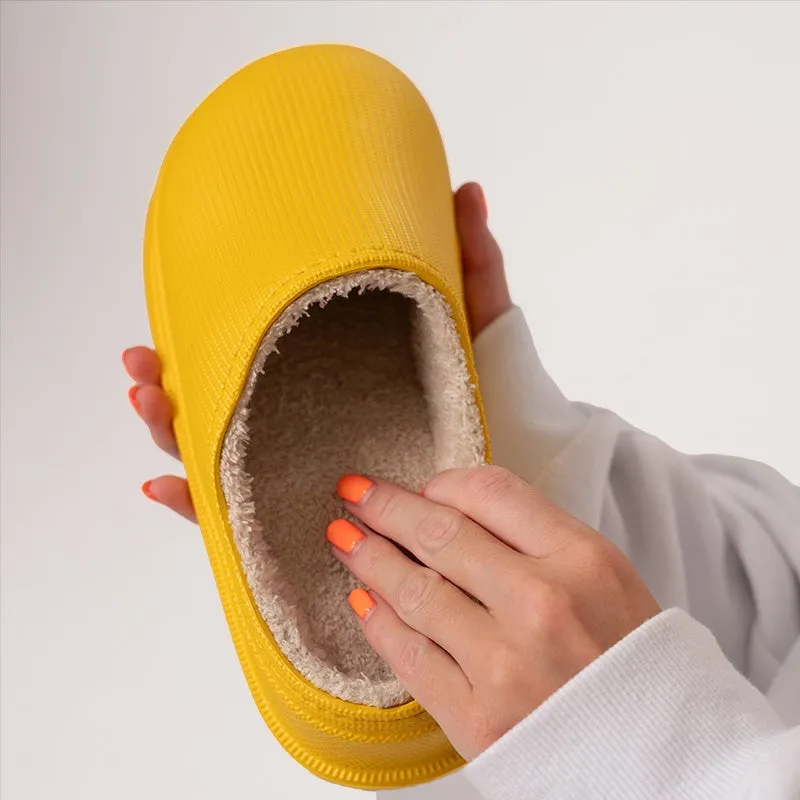 🔥Autumn and winter waterproof anti-slip warm cotton slippers