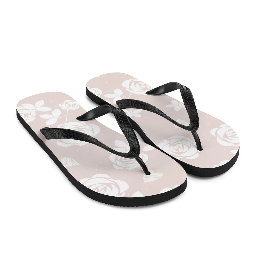 Baby Pink Floral - Sustainably Made Flip-Flops