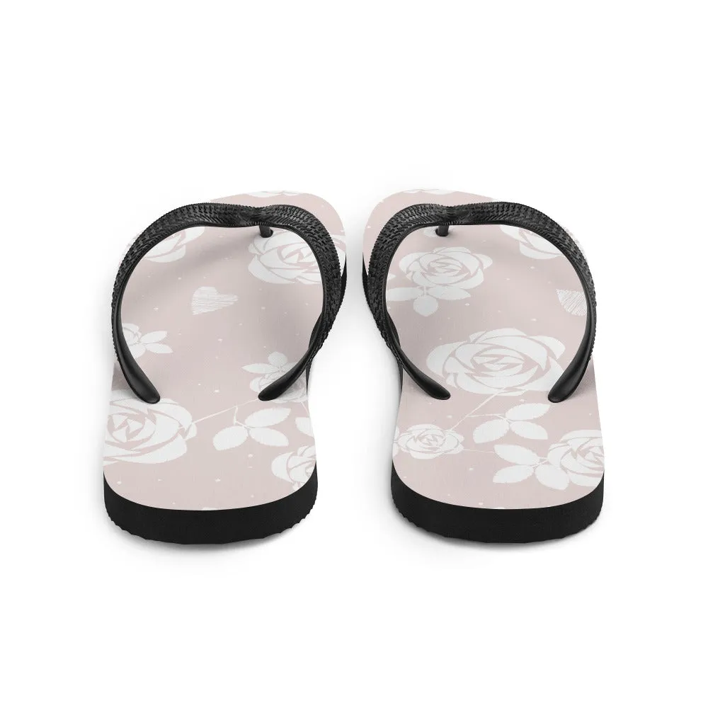 Baby Pink Floral - Sustainably Made Flip-Flops