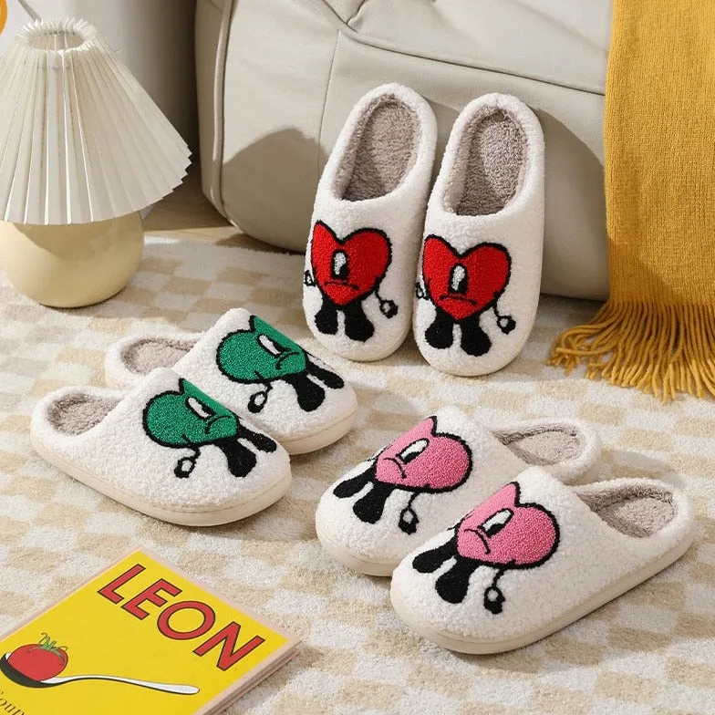 Bad Bunny Love Plush Slippers
