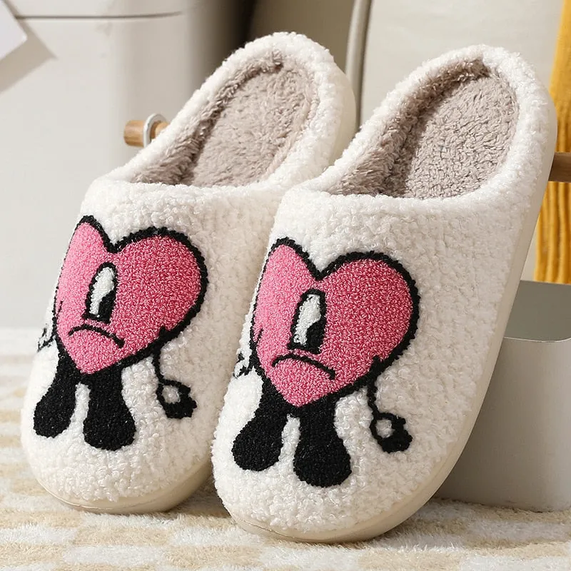 Bad Bunny Love Plush Slippers