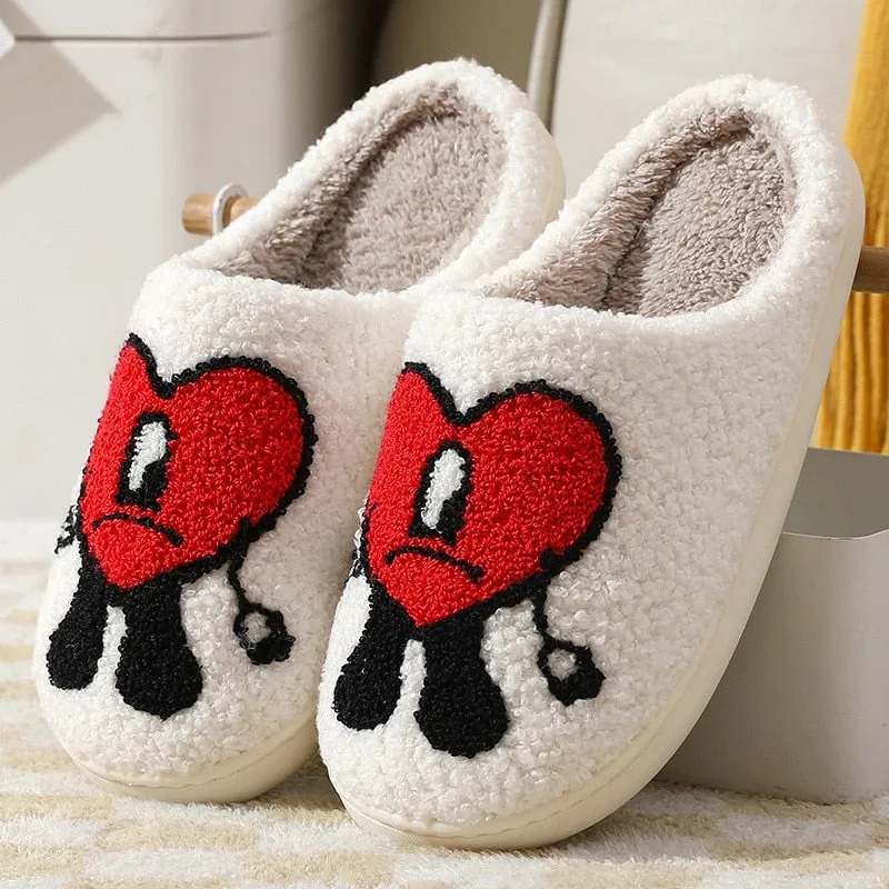Bad Bunny Love Plush Slippers