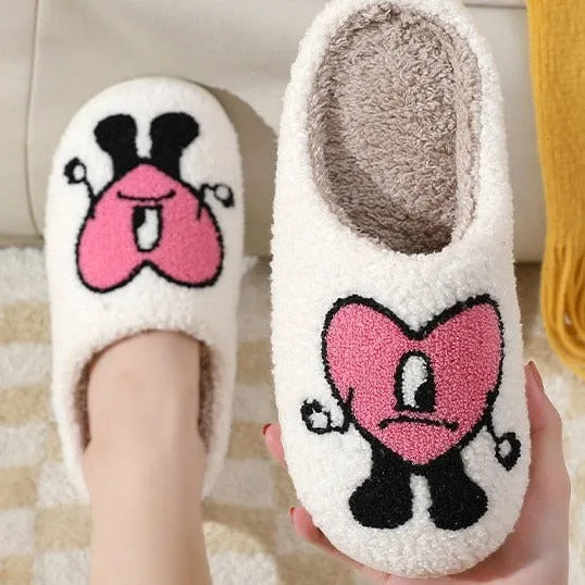 Bad Bunny Love Plush Slippers