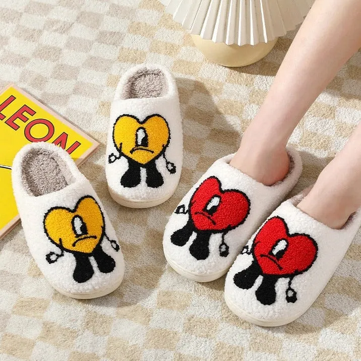 Bad Bunny Love Plush Slippers