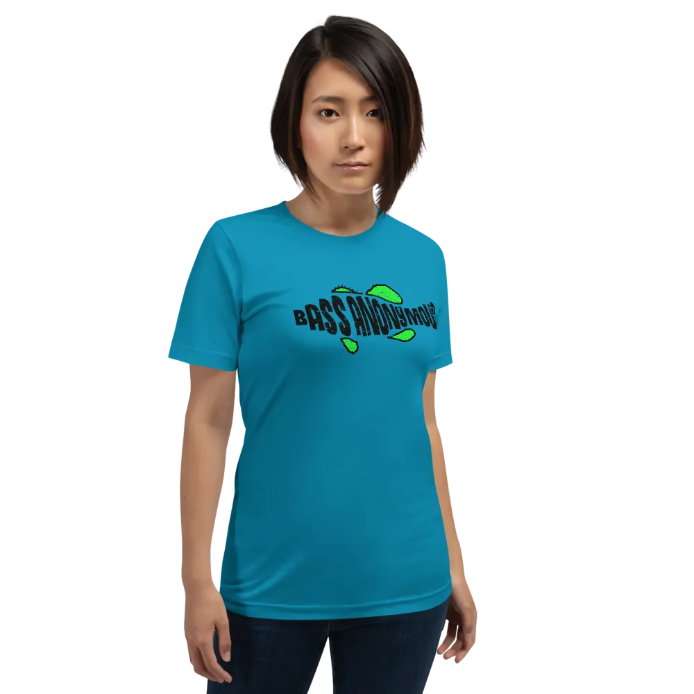 Bass Anonymous Green Grunge Swim Logo Women's Short-Sleeve T-Shirt
