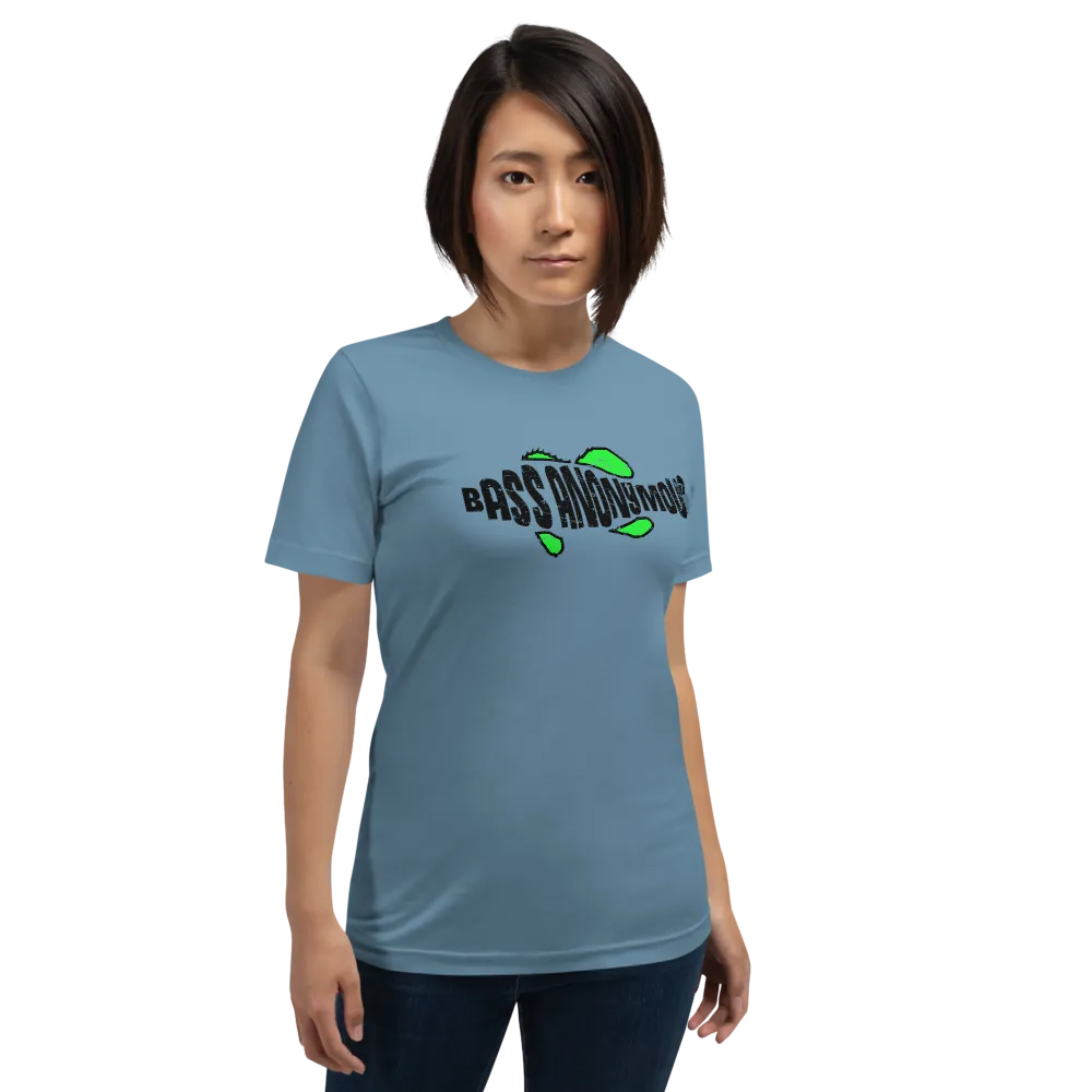 Bass Anonymous Green Grunge Swim Logo Women's Short-Sleeve T-Shirt